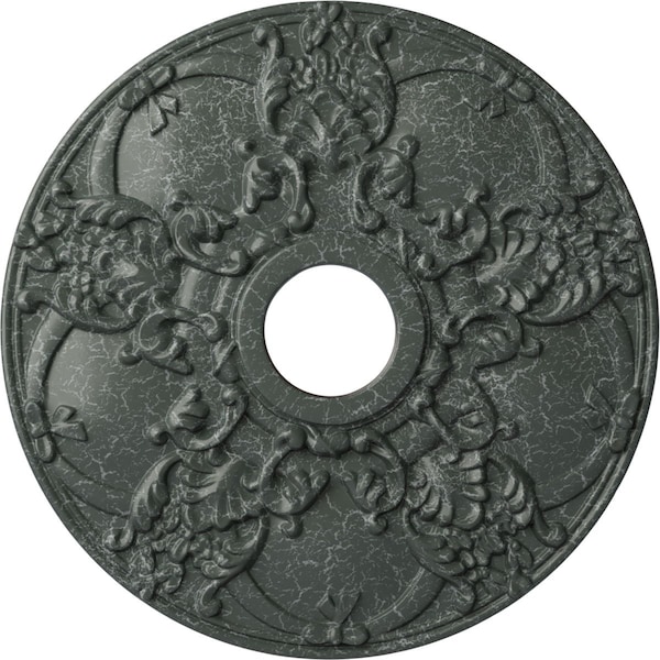 Ekena Millwork Norwich Medallion (Canopies up to 4 1/2"), 18"OD x 3 1/2"ID x 1 3/8"P, Athenian Green Crackle CM18NOAGC - main